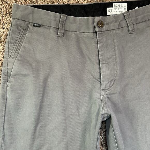 Fox Racing Selecter Slim Tapered Leg Pants Men's Size 34x32 Gray - Picture 4 of 16